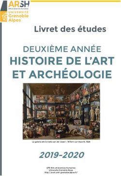 HISTOIRE DE L'ART ET ARCHÉOLOGIE - DEUXIÈME ANNÉE Livret des études 2019-2020 - Université Grenoble ...