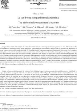 Le syndrome compartimental abdominal The abdominal compartment syndrome - SRLF