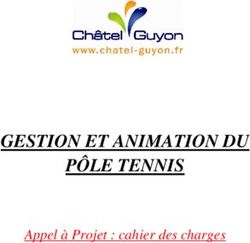 GESTION ET ANIMATION DU PÔLE TENNIS - Appel à Projet : cahier des charges