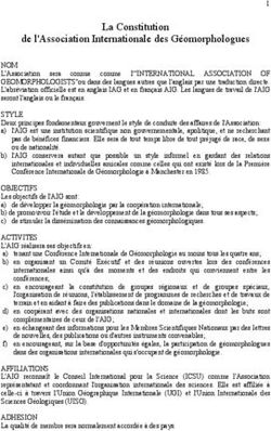 La Constitution de l'Association Internationale des Géomorphologues