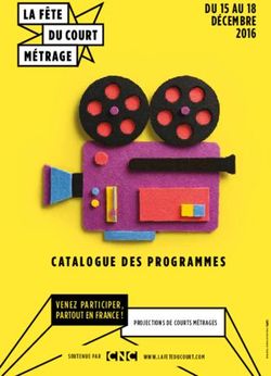 CATALOGUE DES PROGRAMMES - DU 15 aU 18 Décembre 2016