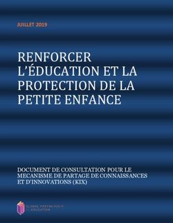 RENFORCER L'ÉDUCATION ET LA PROTECTION DE LA PETITE ENFANCE - JUILLET 2019 - DOCUMENT DE CONSULTATION POUR LE MECANISME DE PARTAGE DE ...
