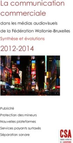 La communication commerciale 2012-2014 - dans les médias audiovisuels de la Fédération Wallonie-Bruxelles Synthèse et évolutions - CSA