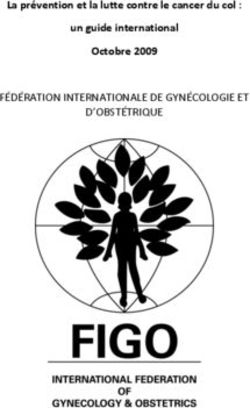 FÉDÉRATION INTERNATIONALE DE GYNÉCOLOGIE ET D'OBSTÉTRIQUE - La prévention et la lutte contre le cancer du col : un guide international Octobre 2009