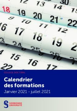 Calendrier des formations - Janvier 2021 - juillet 2021 - Sorbonne Universit&eacute;