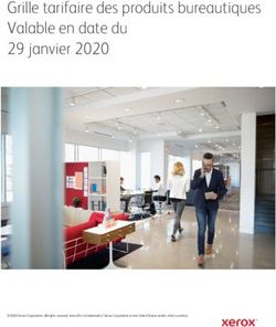 Grille tarifaire des produits bureautiques Valable en date du 29 janvier 2020