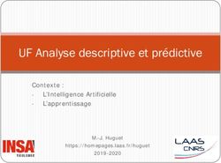 UF Analyse descriptive et prédictive - Contexte : L'Intelligence Artificielle L'apprentissage - LAAS