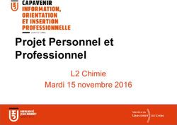 Projet Personnel et Professionnel - L2 Chimie Mardi 15 novembre 2016