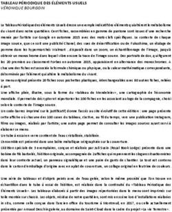 TABLEAU PÉRIODIQUE DES ÉLÉMENTS USUELS VÉRONIQUE BOURGOIN