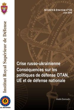 Crise russo-ukrainienne Conséquences sur les politiques de défense OTAN, UE et de défense nationale - SÉCURITÉ & STRATÉGIE N 126 - ORBi