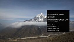 PRÉSENTATION DU SERVICE D'ORIENTATION DE LPP - 14 novembre 2019 Mélanie Bernier, c. o.