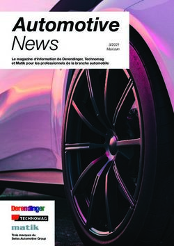 Automotive News 3/2021 Mai/Juin - Le magazine d'information de Derendinger, Technomag et Matik pour les professionnels de la branche automobile