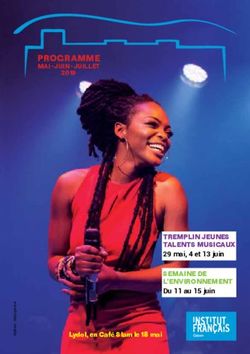 PROGRAMME MAI - JUIN - JUILLET - TREMPLIN JEUNES TALENTS MUSICAUX - INSTITUT FRANÇAIS DU GABON