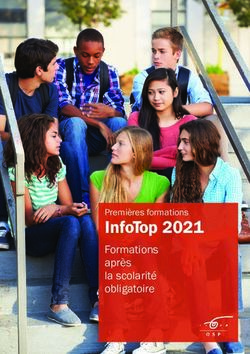 InfoTop 2021 Formations après la scolarité obligatoire - Vs.ch