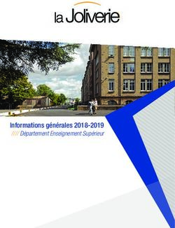 Informations générales 2018-2019 / Département Enseignement Supérieur - La Joliverie
