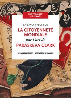 Par l'art de MONDIALE - LA CITOYENNET&Eacute; PARASKEVA CLARK EN SAVOIR PLUS SUR
