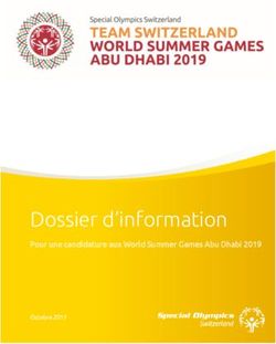 Dossier d'information - Pour une candidature aux World Summer Games Abu Dhabi 2019 - Special Olympics Switzerland