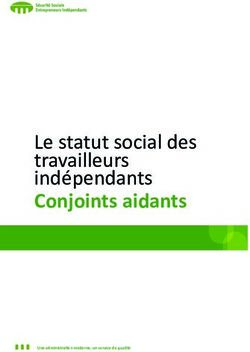 Le statut social des travailleurs indépendants Conjoints aidants - Une administration moderne, un service de qualité - RSVZ
