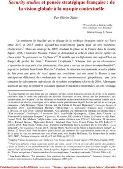 Security studies et pensée stratégique française : de - Res Militaris