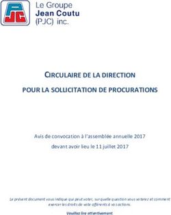 CIRCULAIRE DE LA DIRECTION POUR LA SOLLICITATION DE PROCURATIONS - Jean Coutu