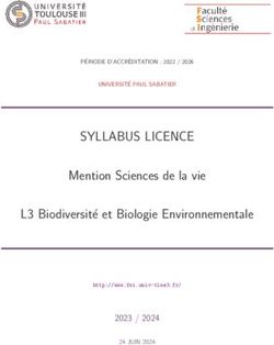 SYLLABUS LICENCE Mention Sciences de la vie L3 Biodiversit e et Biologie Environnementale 2023 / 2024