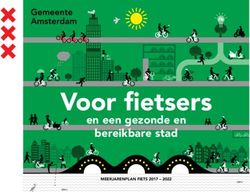 Voor fietsers en een gezonde en bereikbare stad - MEERJARENPLAN FIETS 2017 2022 - Gemeente Amsterdam