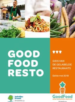 GOOD FOOD RESTO GIDS VAN DE GELABELDE RESTAURANTS - Editie mei 2018 - Leefmilieu Brussel
