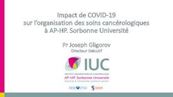 Impact de COVID-19 sur l'organisation des soins canc&eacute;rologiques &agrave; AP-HP. Sorbonne Universit&eacute; - Pr Joseph Gligorov - ONCORIF