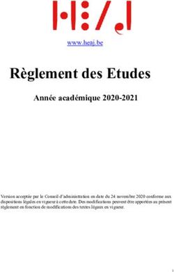 Règlement des Etudes Année académique 2020-2021 - Haute École Albert ...