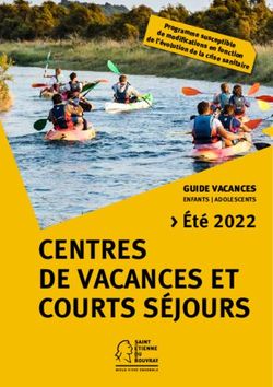 CENTRES DE VACANCES ET COURTS S&Eacute;JOURS - &Eacute;t&eacute; 2022 GUIDE VACANCES - Ville de ...