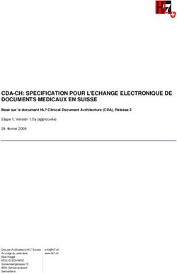 CDA-CH: SPECIFICATION POUR L'ECHANGE ELECTRONIQUE DE DOCUMENTS MEDICAUX EN SUISSE