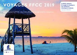 VOYAGES FFCC 2019 proposés par la FFCC, ses clubs affiliés et ses partenaires voyagistes