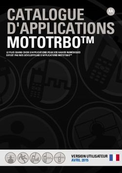 CATALOGUE D'APPLICATIONS MOTOTRBO - VERSION UTILISATEUR AVRIL 2015 - MOTOROLA SOLUTIONS