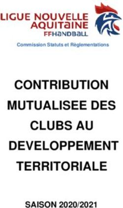 CONTRIBUTION MUTUALISEE DES CLUBS AU DEVELOPPEMENT TERRITORIALE - SAISON 2020/2021 - Nouvelle-Aquitaine Handball