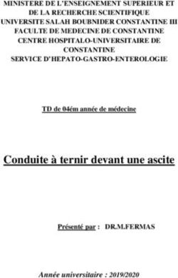 Conduite &agrave; ternir devant une ascite