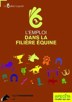 Dans la L'empLoi filière équine - Agrorientation
