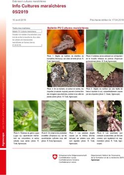 Info Cultures maraîchères 05/2019 - Extension cultures maraîchères - Admin.ch