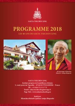 PROGRAMME 2018 - Sakya Tsechen Ling Institute