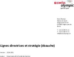 Lignes directrices et stratégie (ébauche) - Swiss Olympic