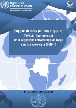 Rapport de deux (02) ans d'appui de - l'OMS au Gouvernement de la R&eacute;publique D&eacute;mocratique du Congo dans la r&eacute;ponse &agrave; la COVID-19 - ReliefWeb