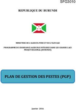 SFG3010 - PLAN DE GESTION DES PESTES (PGP) - REPUBLIQUE DU BURUNDI - World Bank Documents