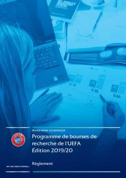 Programme de bourses de recherche de l'UEFA Édition 2019/20 - Règlement PROGRAMME ACADEMIQUE - UEFA.com