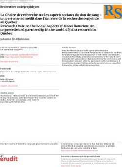 La Chaire de recherche sur les aspects sociaux du don de sang : un partenariat in&eacute;dit dans l'univers de la recherche conjointe au Qu&eacute;bec Research ...