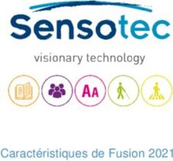 Caract&eacute;ristiques de Fusion 2021 - Sensotec