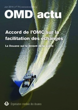 OMD actu Accord de l'OMC sur la facilitation des échanges - Organisation mondiale des douanes - WCOOMD ...