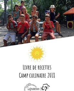 Livre de recettes Camp culinaire 2018