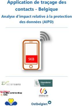 Application de traçage des contacts - Belgique - Analyse d'impact relative à la protection des données (AIPD) - Coronalert