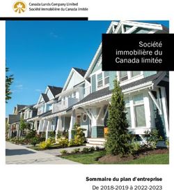 Société immobilière du Canada limitée - Sommaire du plan d'entreprise De 2018-2019 à 2022-2023
