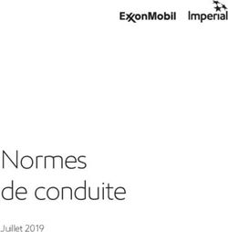 Normes de conduite Juillet 2019 - Imperial Oil