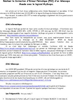 R&Eacute;ALISER LA CORRECTION D'ERREUR P&Eacute;RIODIQUE (PEC) D'UN T&Eacute;LESCOPE MEADE AVEC LE LOGICIEL MYSCOPE.